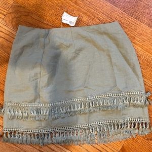 Whiteroom Cactus taupe (dark green) tassel mini skirt